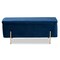 Baxton Studio Rockwell Glam and Luxe Navy Blue Velvet Upholstered and Gold Finished Metal Storage Bench 198-12209-ZORO - alternate 5